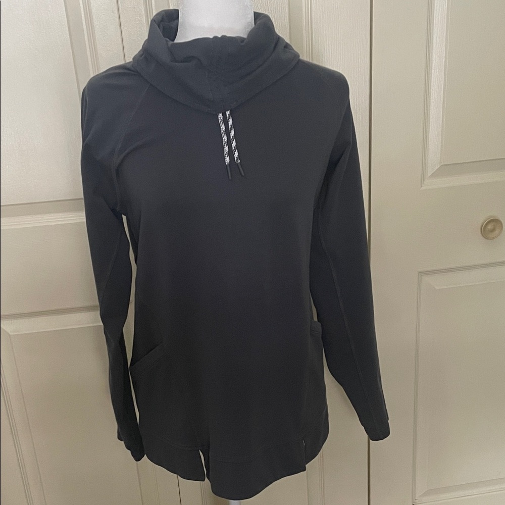 LL Bean Funnel Neck Pullover Midweight Gray Size Small 503701
